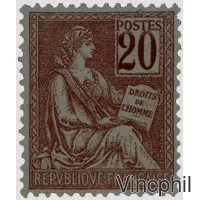 n° 113 * 20 c Mouchon type 1