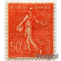 199 ** 50 c Semeuse lignée rouge