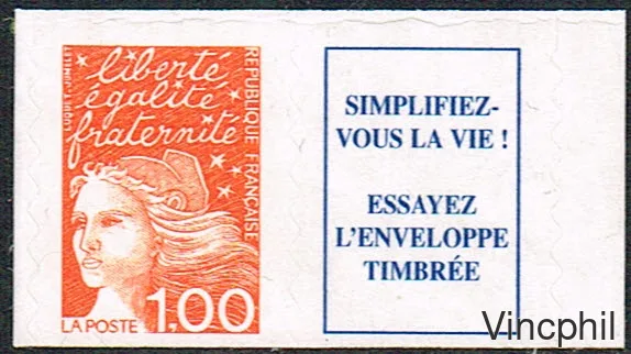 16 aa ** Marianne de Luquet 1.00 de carnet + vignette type II