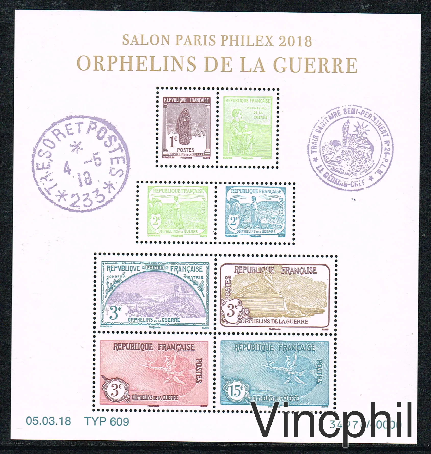 F 5226 ** Paris Philex Orphelins de Guerre