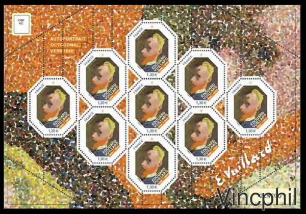 F 5237A ** Feuillet de 9 timbres Jean Edouard Vuillard