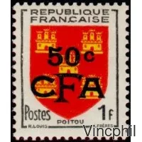 CFA 307/319 ** Timbres de 1953/1954