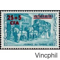 CFA 414 ** Journée du Timbre 1973