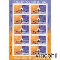 F 65 a ** Airbus A 300 avec bord de feuille illustré feuillet de 10