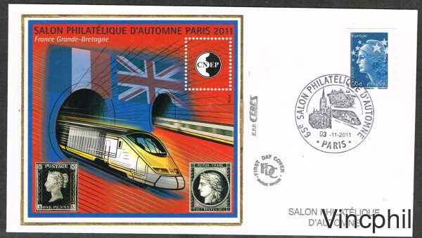 59 ** FRANCE ROYAUME UNI 2011 Enveloppe FDC