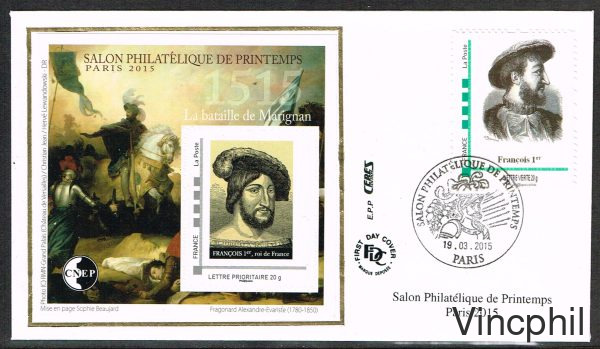 68 ** MARIGNAN 2015 Enveloppe FDC