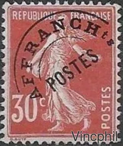 PREO 58 ** 30 c SEMEUSE ROUGE