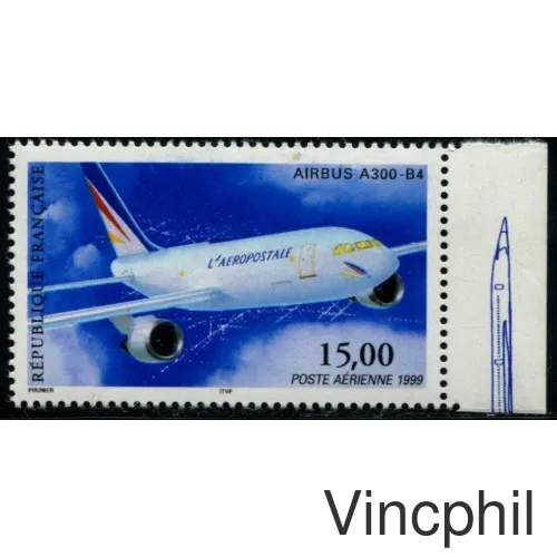 63 a ** Airbus A300 B4 avec bord de feuille illustré