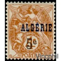 86 * Blanc surchargés 5c
