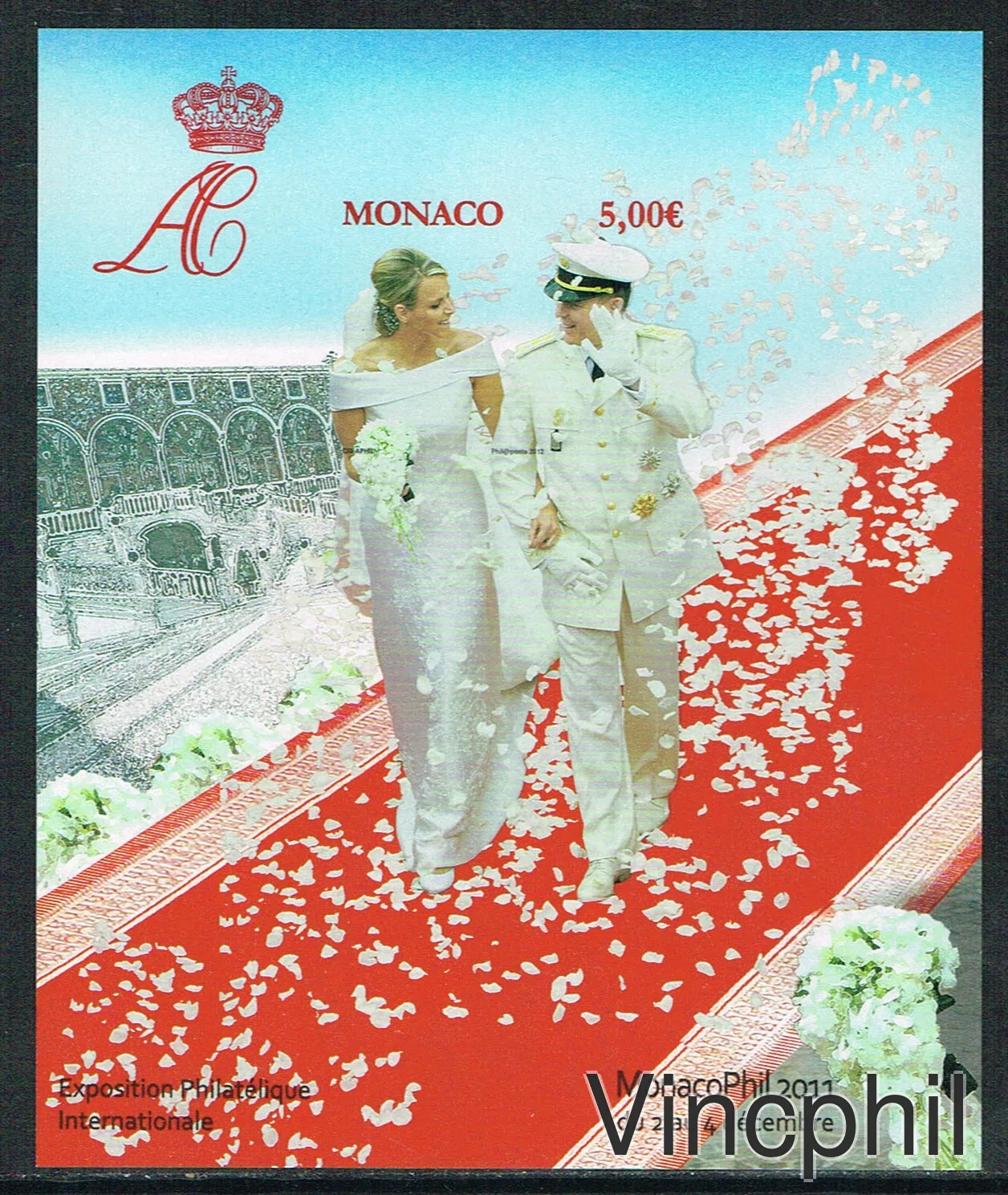 BF 101 A ** Mariage Monacophil 2011 non dentelé