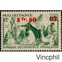 133/137 * Timbres de 1938/1939 surchargés