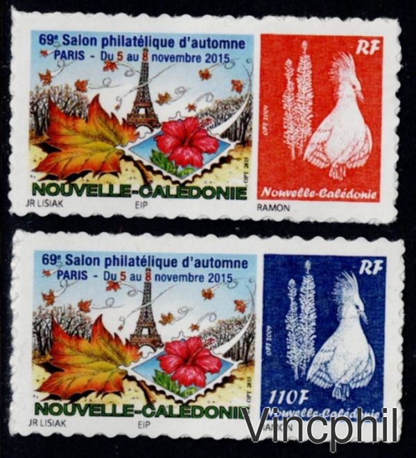 1262/1263a ** Personnalisés TVP Salon d'Automne  110 CFP