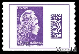 1656 A ** Marianne d'Yz Datamatrix Philaposte de feuille