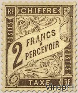 T n° 26 * 2 francs Type Duval marron