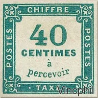 T n° 7 * 40 centimes bleu