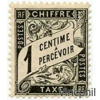 T n° 10 * 1 centime Type Duval noir
