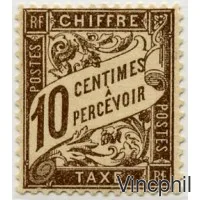 T n° 29 ** 10 centimes banderole brun