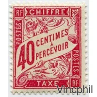 T n° 35 ** 40 centimes banderole rose