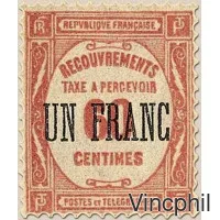 T n° 63 ** UN franc/60 centimes Taxe à percevoir