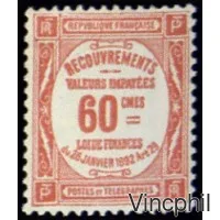 T n° 48 ** 60 centimes valeurs impayées