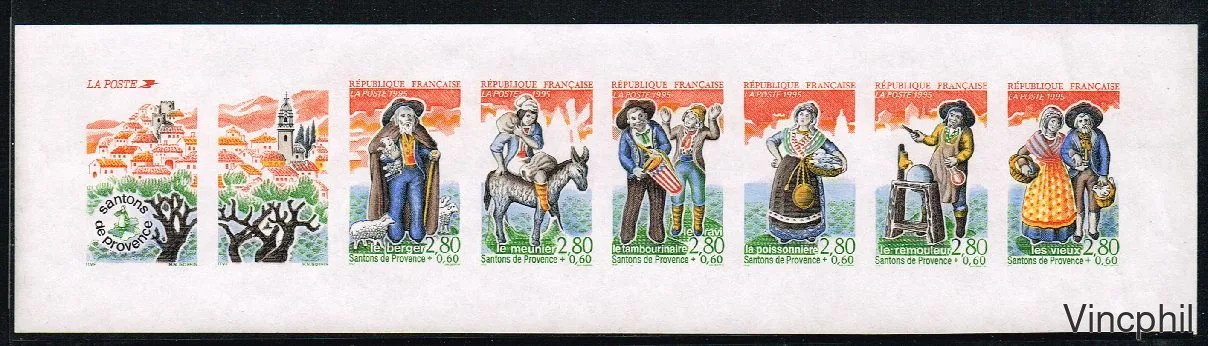 BC 2982 a  ** Carnet personnages non dentelé
