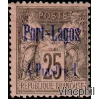 LAGOS n° 4 * 25 c Sage Type II