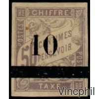 T 1 * Timbre-Taxe des Colonies Générales surchargé