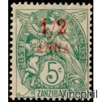47/57 * Type Blanc Mouchon Merson surchargés valeurs en Anna