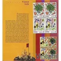 2003 3629/3630 Pochette 21 ** Art INDE FRANCE
