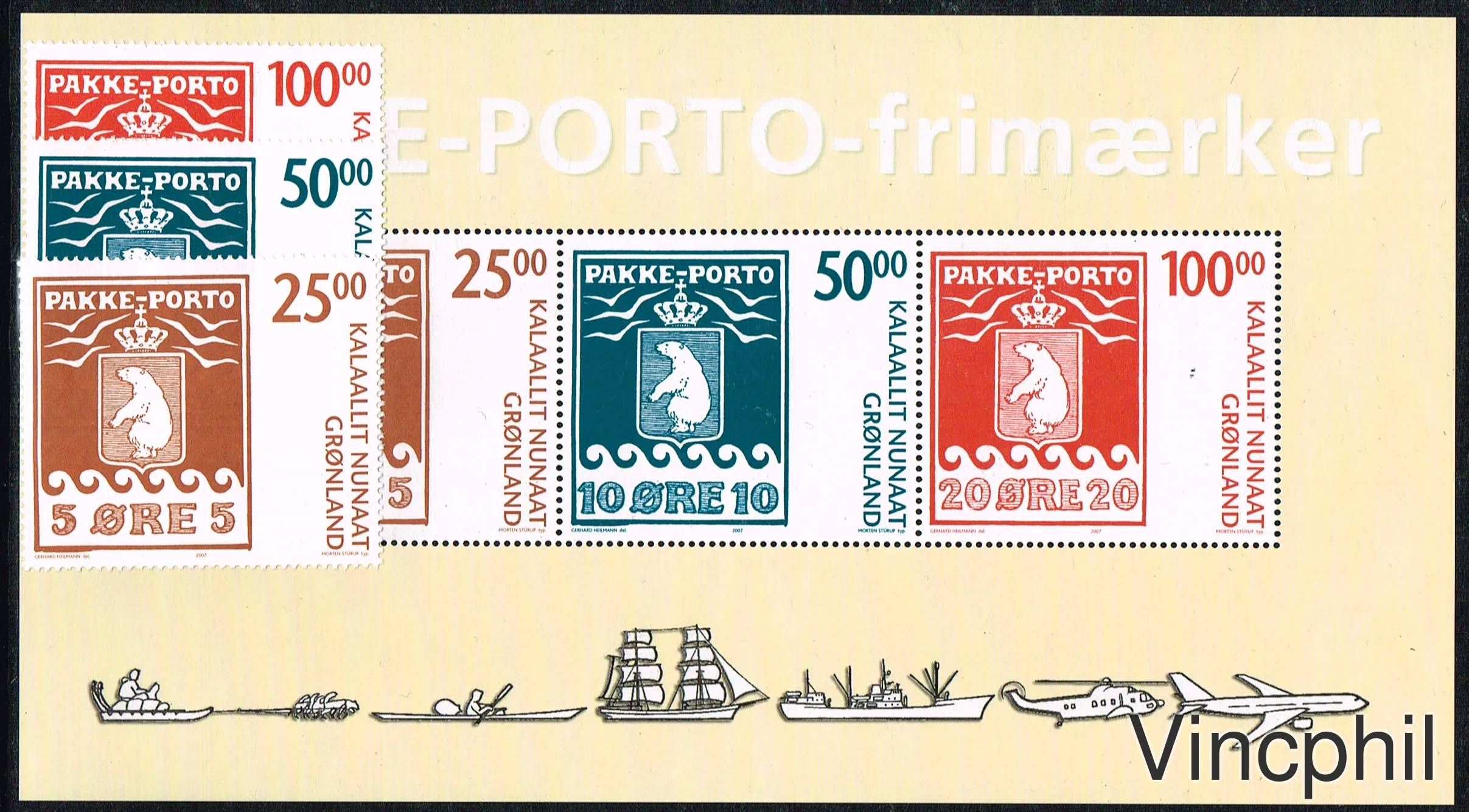 Danemark Groenland BF 37 + poste 431 438 467 Centenaire des Colis postaux