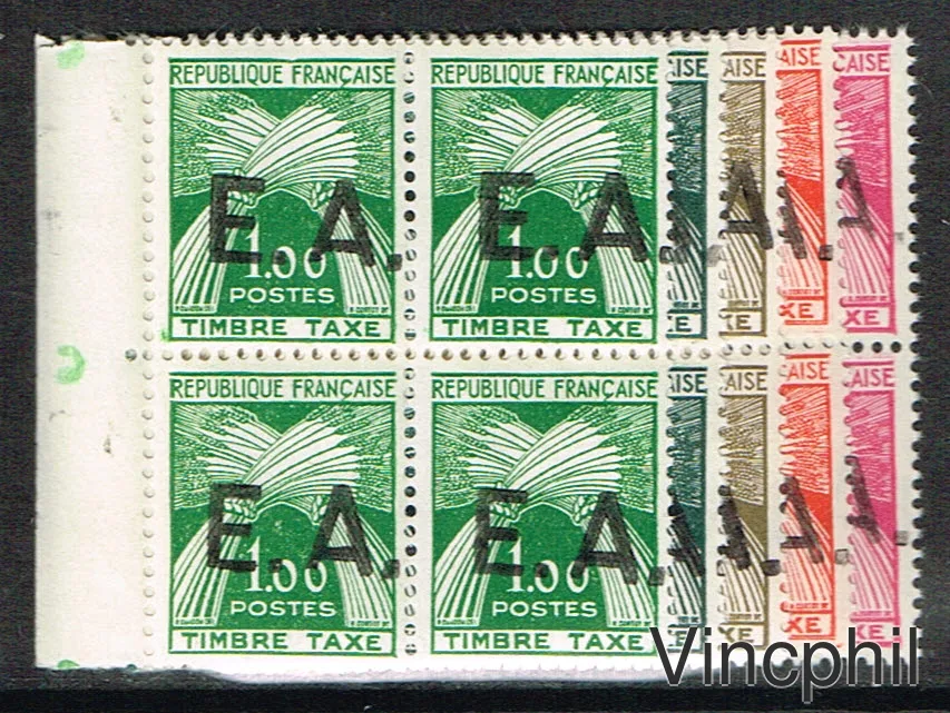 Taxes n° 19/53 ** Timbres de France surchargés E.A.