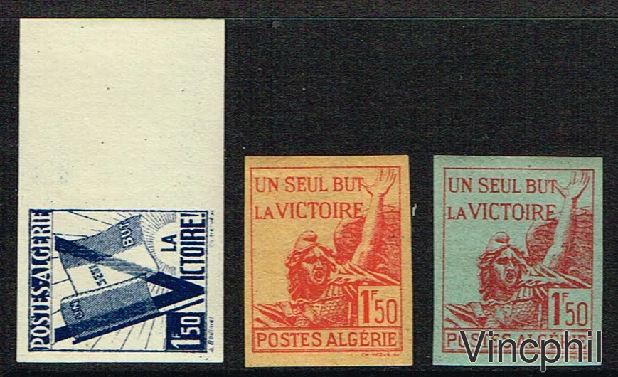 n° 198 a/b 199a ** Victoire non dentelé et essai
