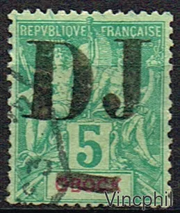 n° 1 O Timbre d'Obock surchargé