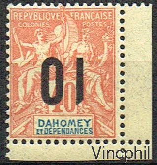 n° 39 a ** Surcharge renversée coin de feuille Signé Calves