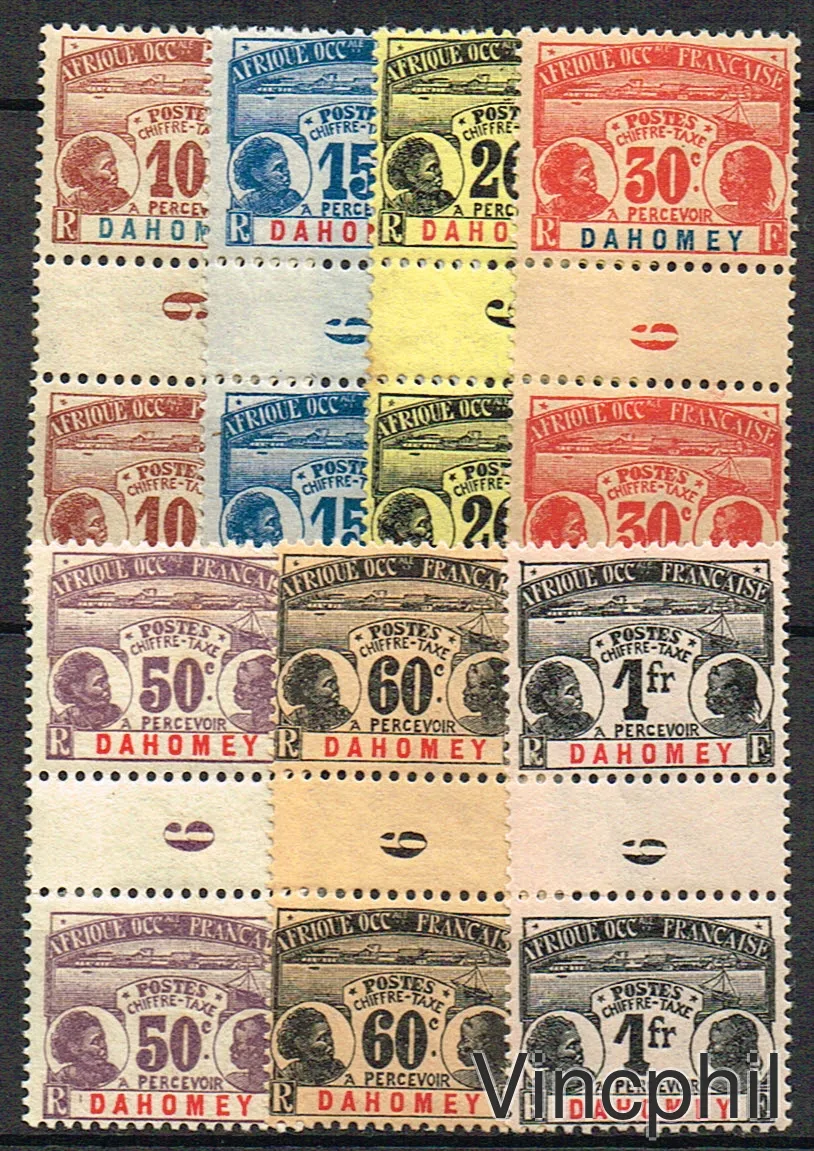 Taxe n° 2/8 * Millésime 6 charnière sur les intervalles n'impactant pas ou peu les timbres