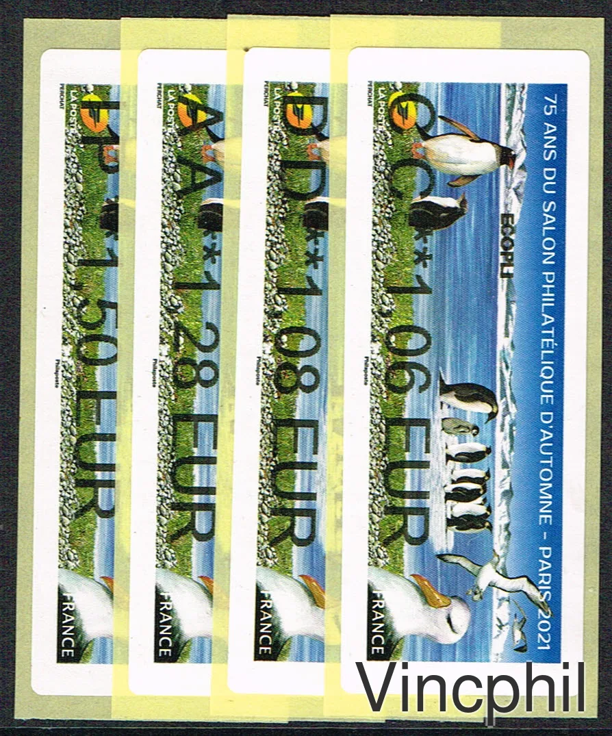11/2021 TAAF invités d'Honneur du Salon Philatélique d'Automne NABANCO 4 valeurs ECOPLI 1.06 LETTRE VERTE 1.08 PRIORITAIRE 1.28 INTERNATIONAL 1.50