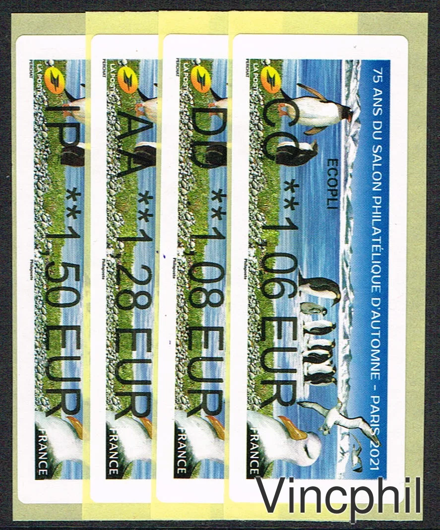11/2021 TAAF invités d'Honneur du Salon Philatélique d'Automne BROTHER 4 valeurs ECOPLI 1.06 LETTRE VERTE 1.08 PRIORITAIRE 1.28 INTERNATIONAL 1.50