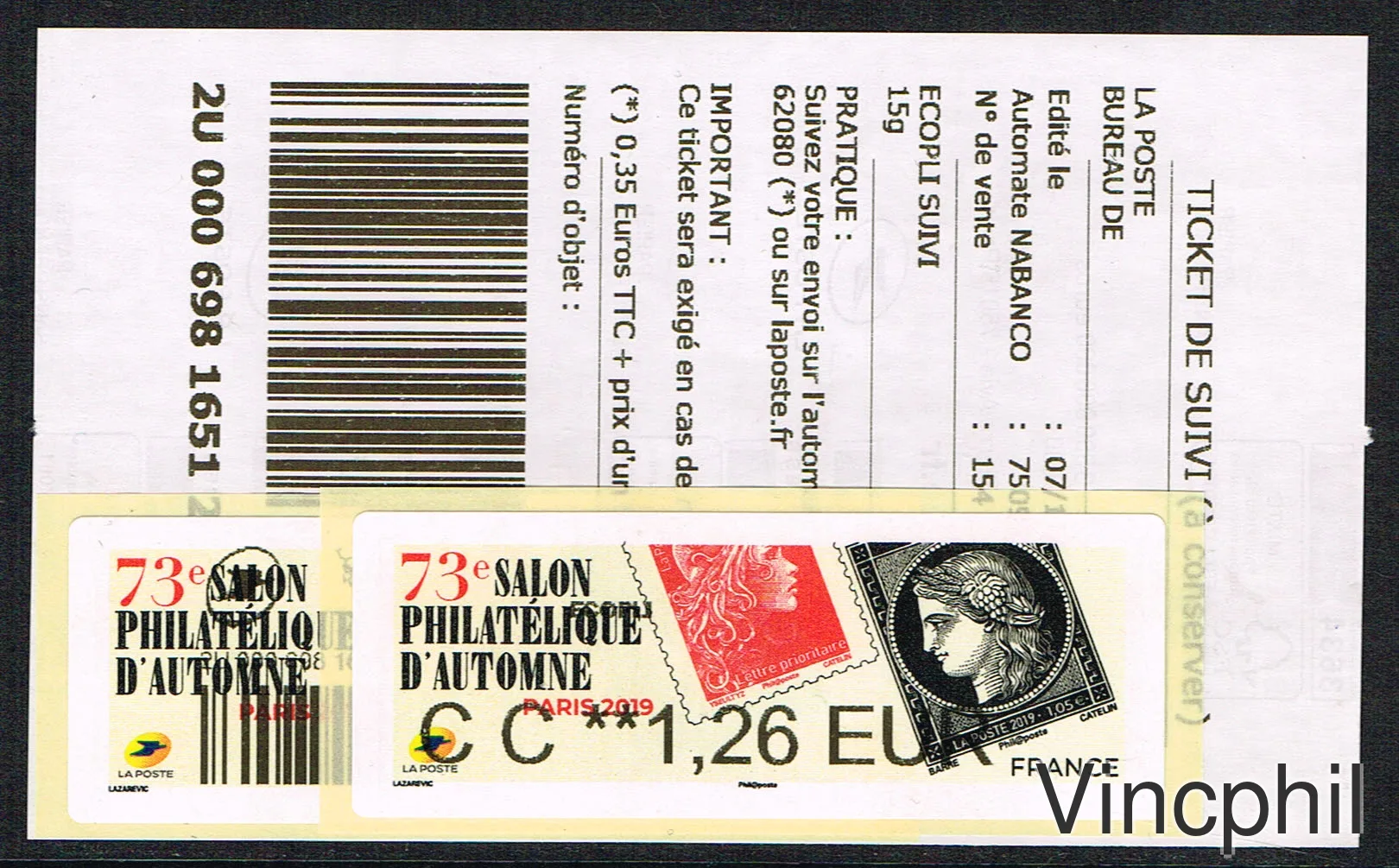 11/2021 Anniversaire de la Cérès, Lettre suivie avec sticker et preuve de dépôt
