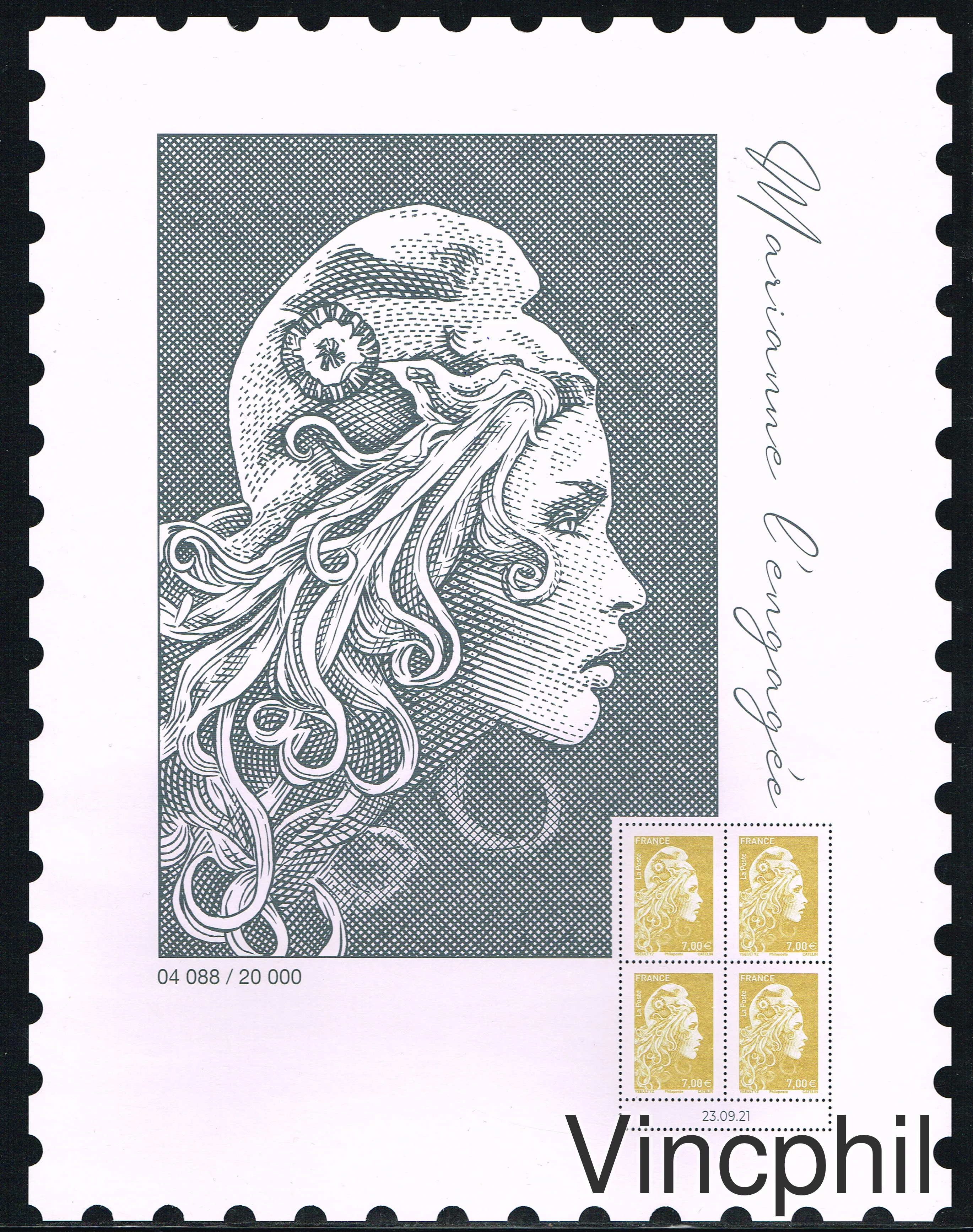 Marianne d'Or feuillet complet