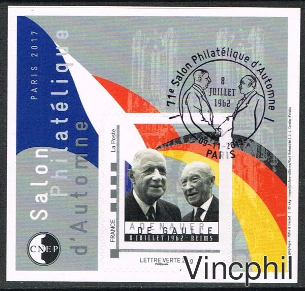 CNEP n° 75 DE GEULLE ADENAUER Oblitéré premier jour