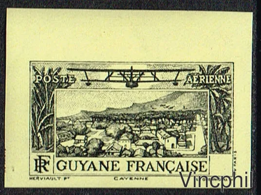 GUYANE PA n°  11 ** Essai sans la valeurs Noir sur jaune