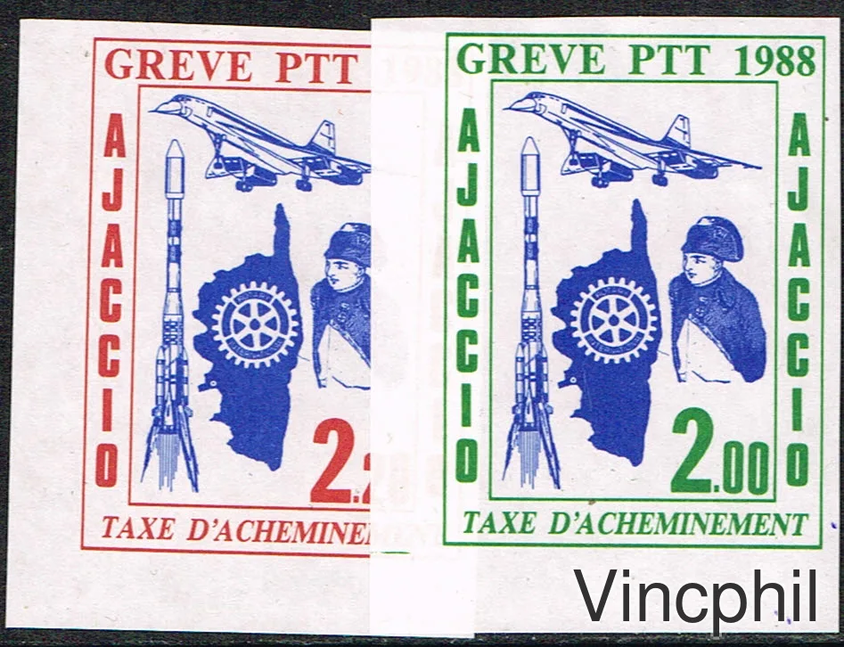 GREVE DES PTT 1989 ** AJACCIO  PAIRE