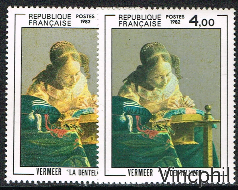 2331 b **  Visage vert "La dentelière"