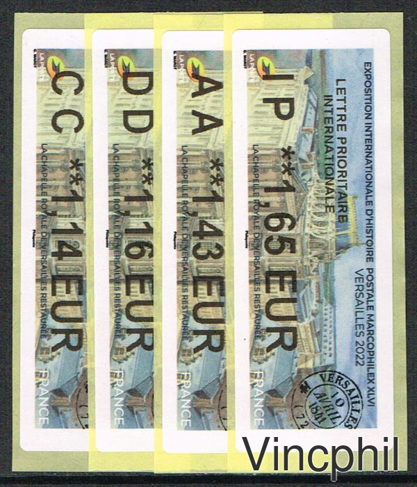 10/2022 MARCOPHILEX 4 valeurs NABANCO  ECOPLI 1.14 LETTRE VERTE 1.16 PRIORITAIRE 1.43 INTERNATIONAL 1.65