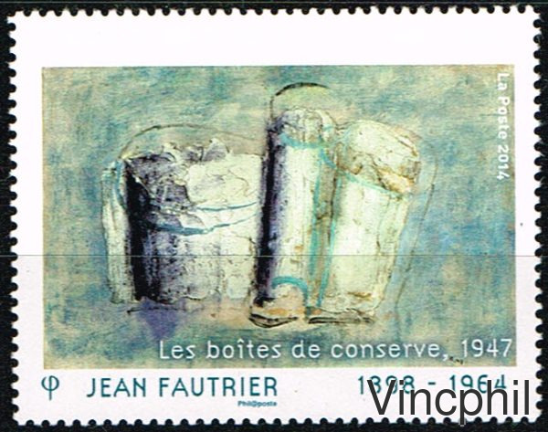 4488 ** Tableau de Jean Fautrier sans légende et valeur Signé Calves, certificat possible