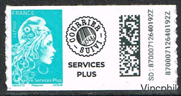 2226 ** Timbre Service plus de feuille adhésif