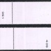 5644 ** Timbres Service plus de roulette gommée, avec numéros inversés