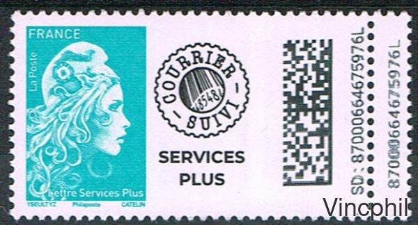 5643 ** Timbres Service plus de feuille gommée