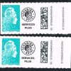 2227 **Timbres Service plus de roulette adhésive avec numéros inversés