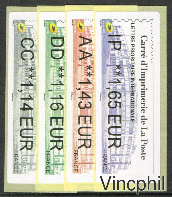 06/2022 Carré d'Imprimerie de La Poste BROTHER 4 valeurs  ECOPLI 1.08 LETTRE  VERTE 1.14 PRIORITAIRE 1.43 INTERNATIONAL 1.65
